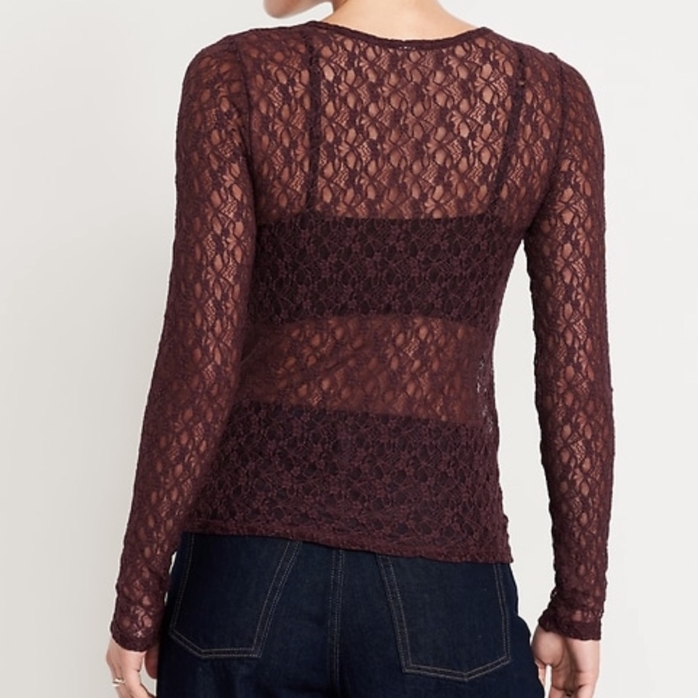 Old Navy | Lace Crewneck Top - Picture 5 of 5